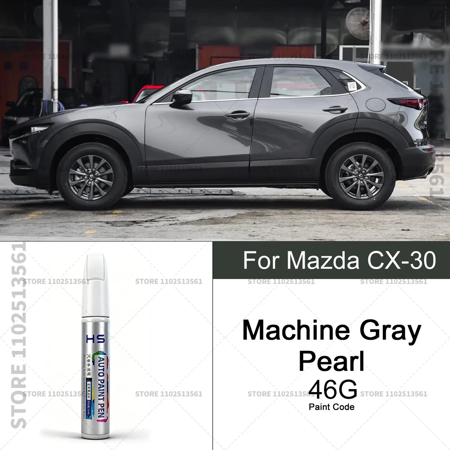 Car Paint Repair Pen Touch Up Scratch Remover DIY Auto Accessories For Mazda CX-30 Blue 42M White 34K Red 42V Grey 47C 46G