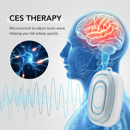 Handheld CES Sleep Aid Device for Insomnia Palm Pulse Massager Ear Clip Insomnia Anxiety Pulse CES Therapy Device Anxiety Relief
