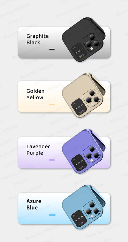 SERVO 2025 New Mini Flip Mobile Phone FM Radio Magic Voice Blacklist Speed Dial Vibration 2SIM Card Small Display Foldable Phone
