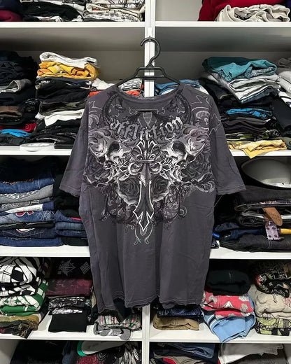 200s  Angel New Fashion Goddess Printed T Shirt Short Sleeve Female Street Popular Vintage Casual Joker Sports T Shirt Unisex