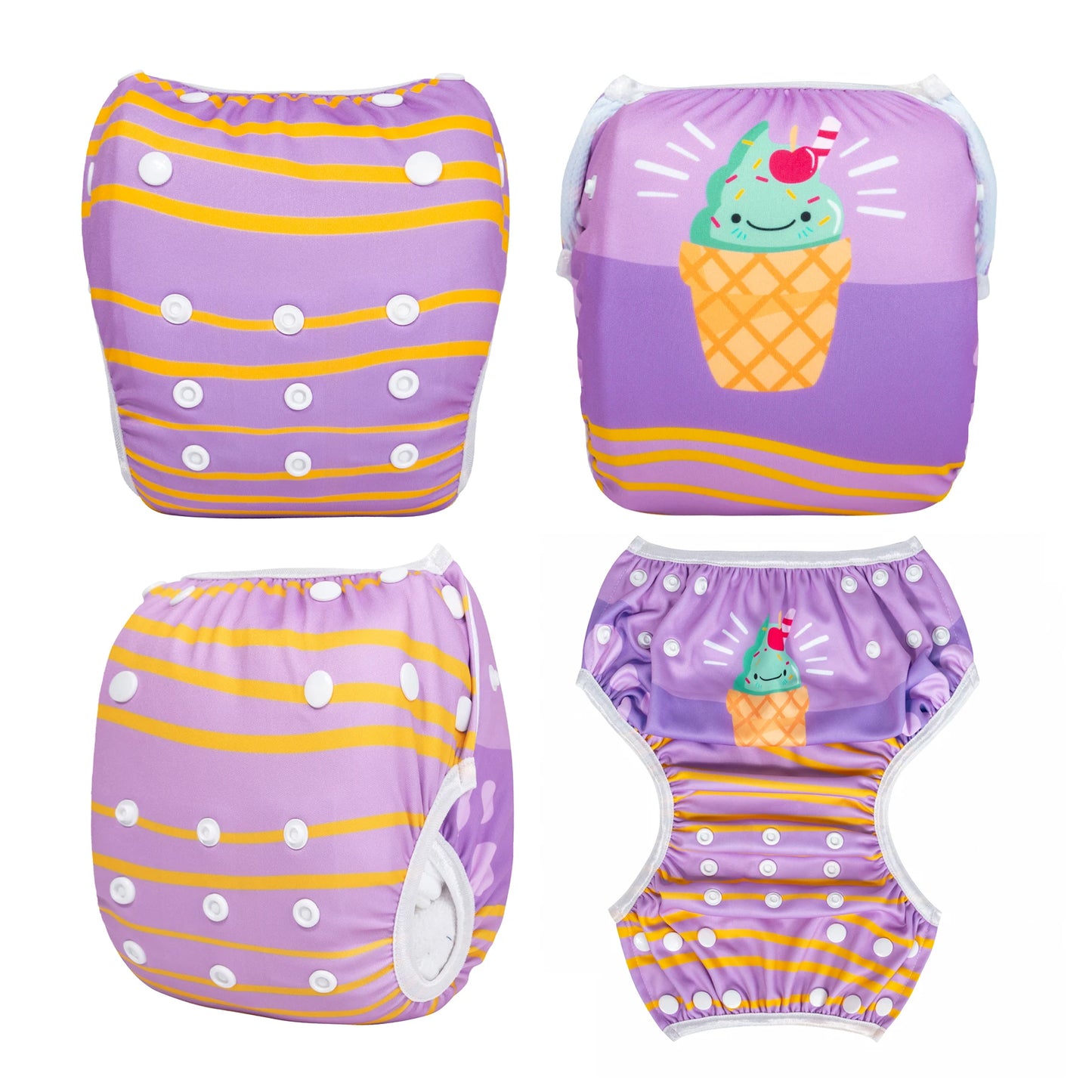 U PICK ALVABABY Swim Diaper Adjustable Swim Nappy for Swimming Lessons Fashion Design Swimming Nappy for Baby Under 8 Months