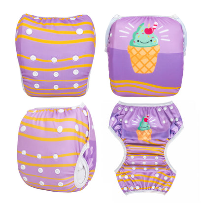 U PICK ALVABABY Swim Diaper Adjustable Swim Nappy for Swimming Lessons Fashion Design Swimming Nappy for Baby Under 8 Months