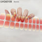20/22Tips UV Semi cured Gel Nail Stickers Waterproof Long Lasting Full Gel Nail Wraps Press On Nail Decal DIY Manicure