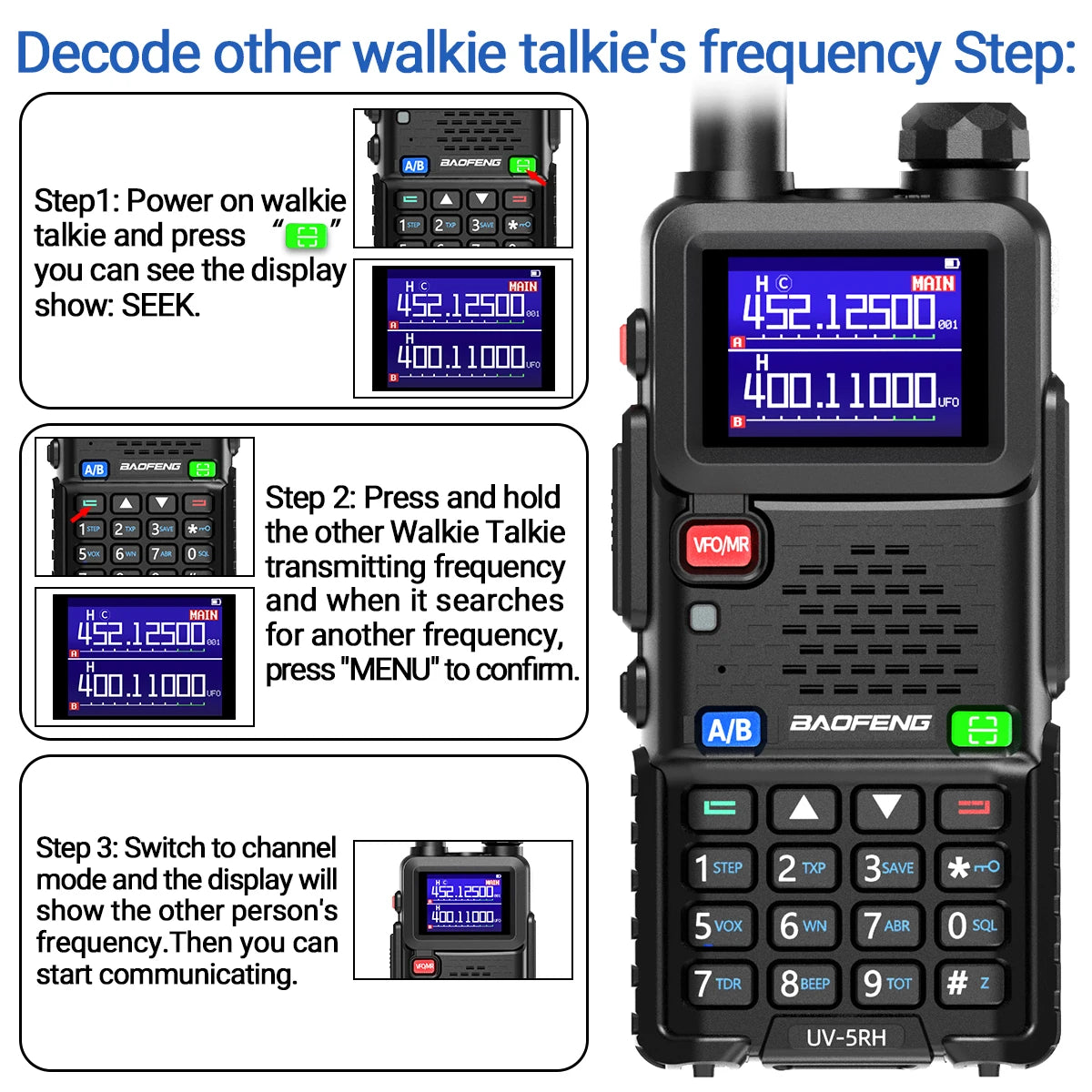 Baofeng UV 5RH 10W Air Band Walkie Talkie Long Range Wirless Copy Frequency Type-C Baofeng UV 5R MINI UV 21 PRO 2 Way Ham Radio