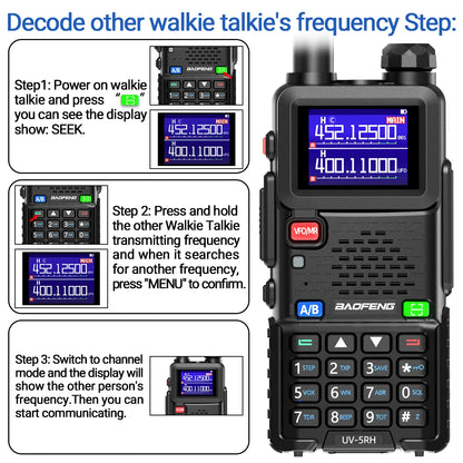Baofeng UV 5RH 10W Air Band Walkie Talkie Long Range Wirless Copy Frequency Type-C Baofeng UV 5R MINI UV 21 PRO 2 Way Ham Radio