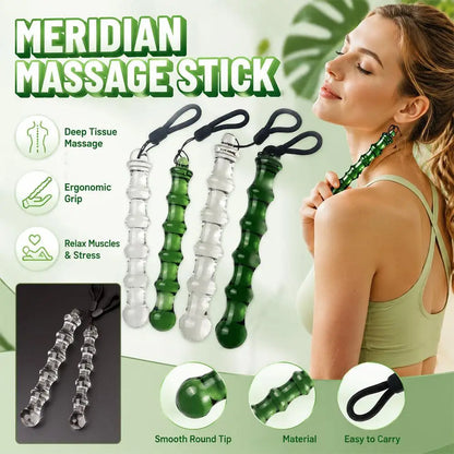 Massage Stick Smooth Thornless Meridian Acupoint Sticks Muscle Relaxation Suitable For Shoulders Neck Hips Jade Massager