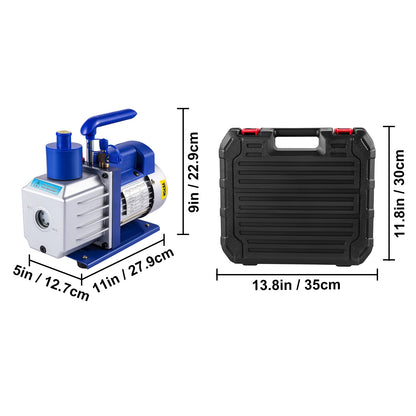 SucceBuy 1.8 CFM - 4.8 CFM Refrigerant Vacuum Pump Kits HVAC 1/3HP 1/4 HP with Manifold Gauge for Household Air Conditioning