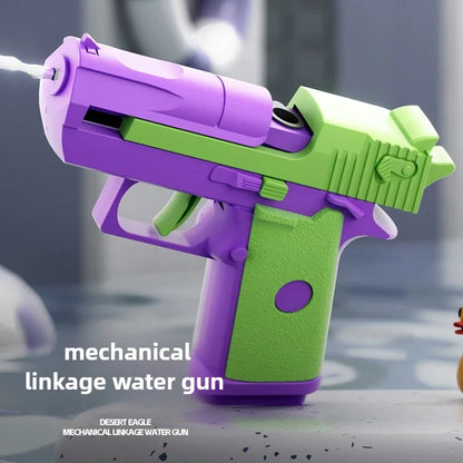 Mechanical Continuous Firing Water Gun Toys for Kids Summer Outdoor Beach Pool Toy High-pressure Mini Pistol Water Guns for Baby
