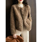 Women Autumn Winter New Outerwear Warm Particle Plush Short Jacket Fur Integrated Lamb Wool Trend Coats
