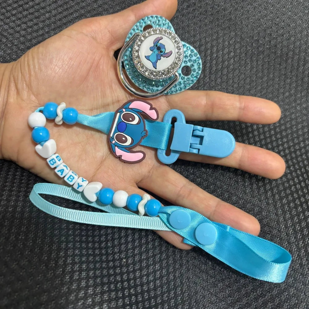 Kawaii Baby  pacifier Newborn pacifier Chain Clip Set Baby pacifier Baby Party Gift Newborn Bath Gift Baby car seat chain clip
