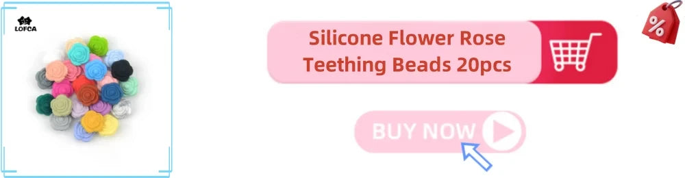 LOFCA 40pcs 12mm Silicone Beads Teething Chew Beads Food Grade Teether Necklace BPA Free Diy Jewelry Baby Teether Toy Pacifier