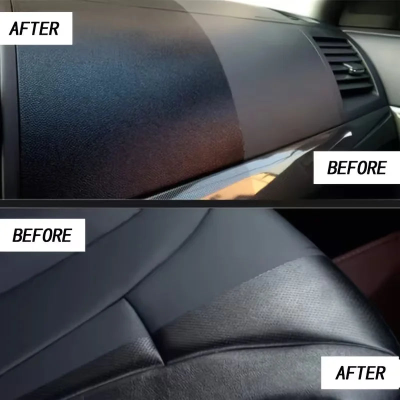 Plastic Parts Black Restorer BLACK TO BLACK Long-Lasting Wax Coating Car Interior Dashboard &  Refurbish Cleaner