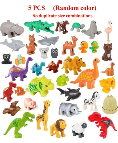Building Block Toy Animal Series: Black Cat Dog Lion Tiger Elephant Children's Party Zoo Parent-child Interactive Holiday Gift