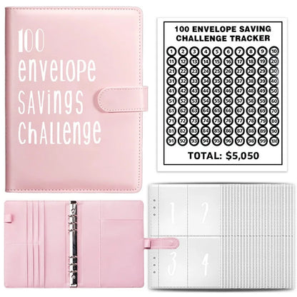 Save Savings Challenges Loose-Leaf Binder Budget Binder with Cash Envelopes Money Organizer System 100 Envelope Challenge Binder