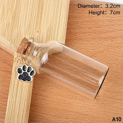 Pet Fur Memorial Glass Bottle Cat Whiskers Storage Bottle With Cork Stopper Perfect For Storing Dog Cat Hair As Souvenir
