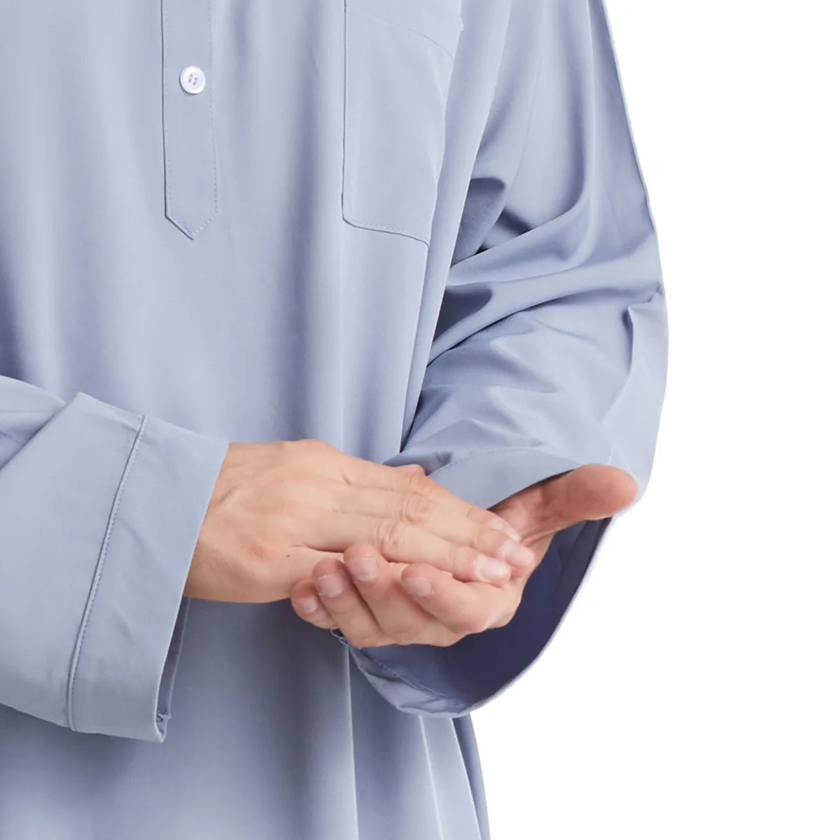 Muslim Men Jubba Thobe 2 Pice Set Top with Pant Mens Abaya Long Islamic Eid 2025 Ramadan Long Robe Saudi Wear Caftan Dubai Arab