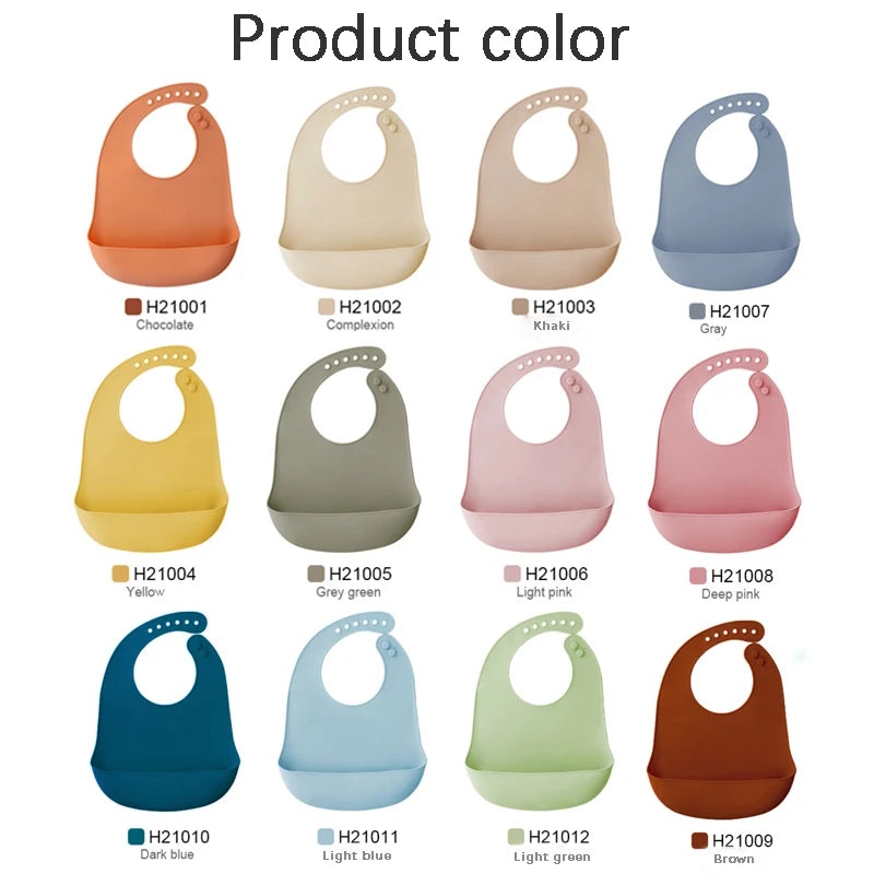 1PC Portable Baby Silicone Bib Ultra-thin Silicone Drool Bag Waterproof And Easy To Clean A Bib For Feeding Children And Infants