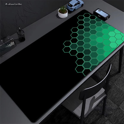 Geometric Large Mouse Pad 100x50cm Big Computer Mousepads Hexagon Mousepad Big Keyboard Mat Gamer Mouse Pads Non-SlipDesk Mats