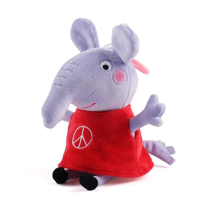 16-19CM Genuine Peppa Pig Bundle pocket 8 Friends Daddy Mammy Peppa George Plush Bahs Stuffed Dolls Pajamas Peppa Kids Gift