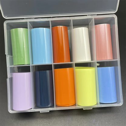 10 Patterns New Metal Nail Foils for Transfer Paper Stickers Floral Chameleon Nails Wraps DIY Water Marble Nail Art Decorations