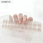16/20/22Tips Semi-Cured Gel Nail Wraps Full Cover Manicure DIY Waterproof Long Lasting Gel Nail Stickers set for UV Lamp Need