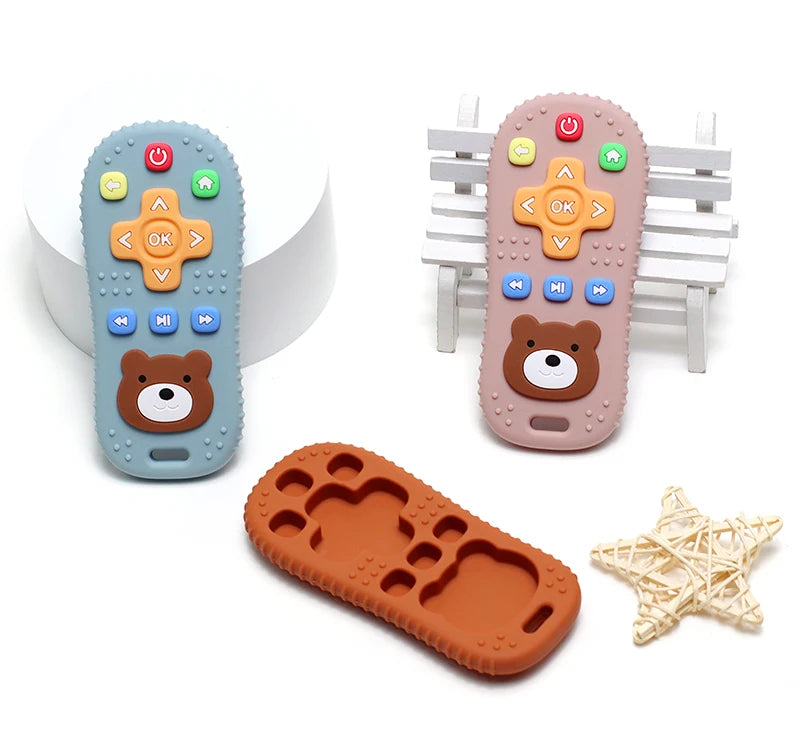 Baby Teethers Remote Control Shape Silicone Molar Chewing Toys Silicone Teething Toys Infant Baby Gifts Newborn Accessories