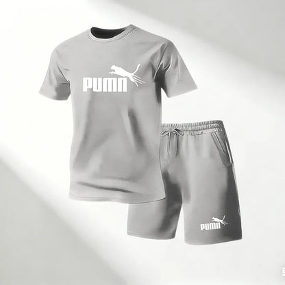 Hot Sale 2026 Men's T-Shirts Sets O-Neck Short Sleeve+Sports Shorts Quick Dry Casual Street Fashion Home Outdoor Running 2 Piece