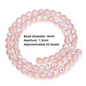 6/8/10mm Sizes Faceted Glass Beads Pink Blue Plating Clear Crystal Earth Beads 96-faceted Faceted Cut Style Jewelry Making Beads