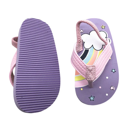 Children Flip Flops Shoes Cartoon Summer EVA Soft Sole Indoor Bathing Anti Fall Girls and Boys Sandals Beach and Pool Slippers