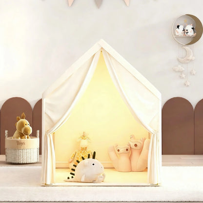 Large Kids Toddler Play Tent Indoor Outdoor - Foldable Pop Up Playhouse with Mesh Windows Safe Non-Toxic for Boys Girls