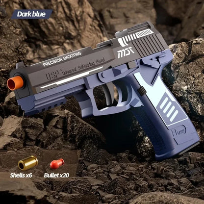 SIG17 Throwing Shell Soft Bullet Toy Gun with Blowback Outdoor Sports CS Game Pistol Launcher Model Birthday Gift