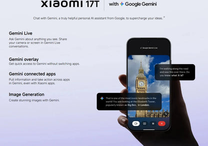 Global Version Xiaomi 17T Mobile Phones HDR10 6.59' AMOLED Display 50MP Leica Summilux Lens 6500mAh Battery Xiaomi Hyper AI Smartphone