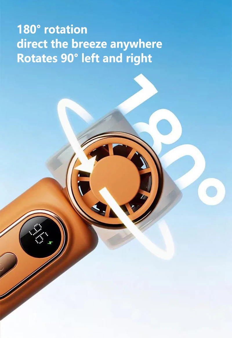 Lenovo Mini Handheld Cooling Clip Fan 100 Gear Speed Adjustment Lightweight Design Fan USB Charging For Outdoor Camping Gift