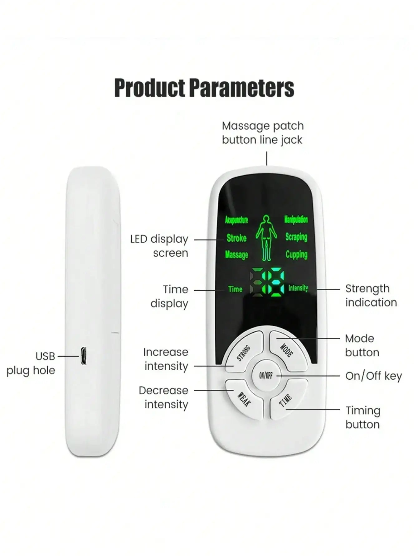 EMS Electric Muscle Therapy Stimulator Tens Unit Machine Meridian Physiotherapy Pulse Abdominal Prostate Body Massager