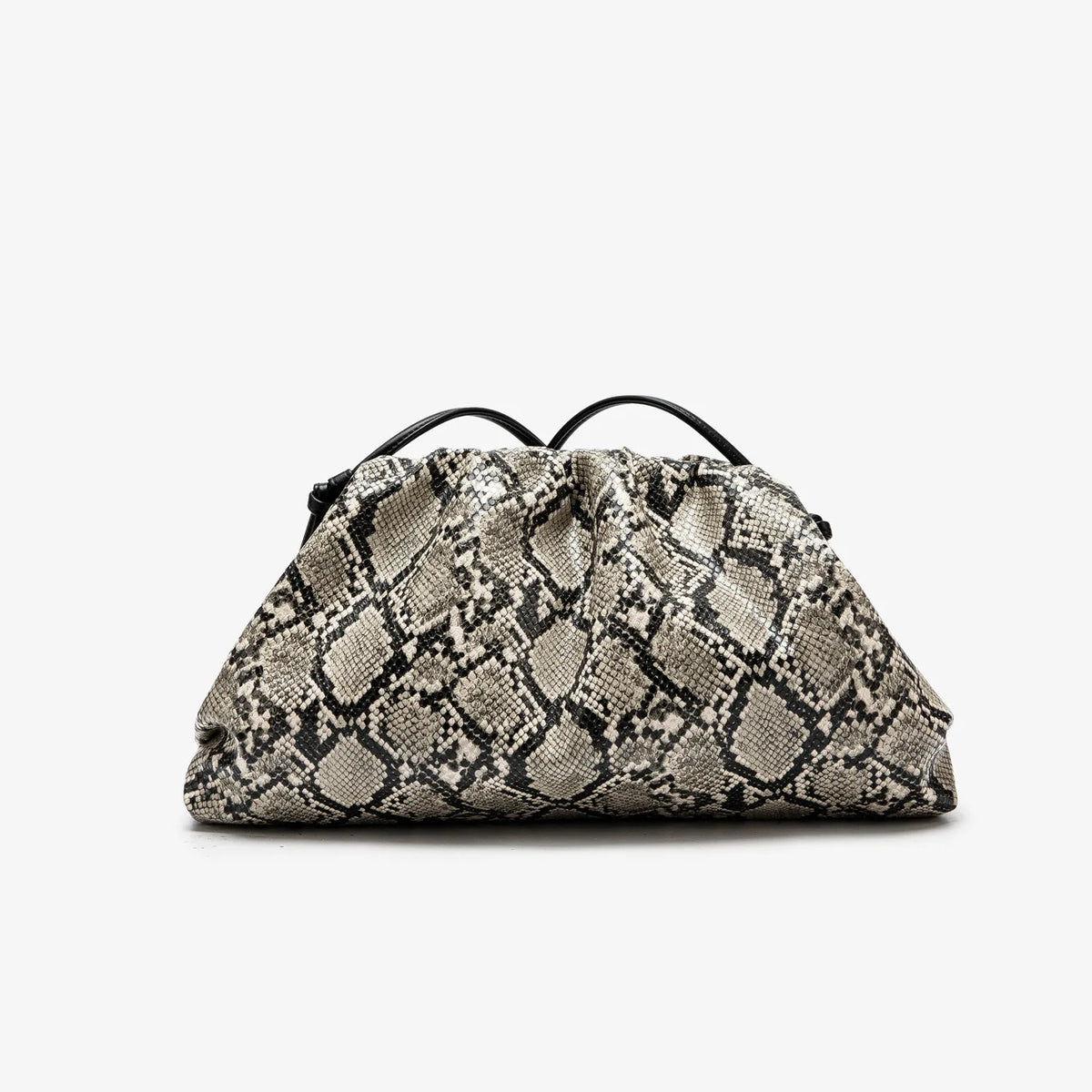 Ruched Serpentine Dumpling Bags for Women Pouch Handbag Cloud Clutch Snake Pattern Shoulder Crossbody Bag Luxury Designer Bag