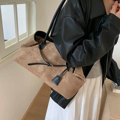 LEFTSIDE Women's PU Leather Shoulder Bag 2025 Winter New Fashion Retro Underarm Bag Luxury Brand Designer Handbags Tote Bags