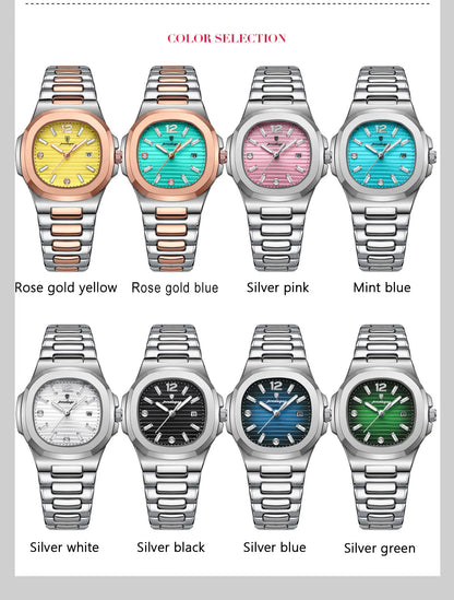 POEDAGAR Square Fashion Woman Wristwatch Luminous Waterproof Date Ladies Watch Luxury High Quality Quartz Women's Watches Reloj