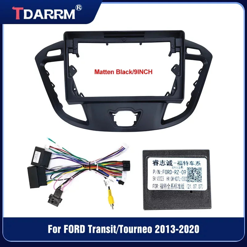 For FORD Transit/Tourneo 2013-2021 Car Radio Fascias Android Stereo Player 2 Din Head Unit Panel Dash Frame Installation Trim