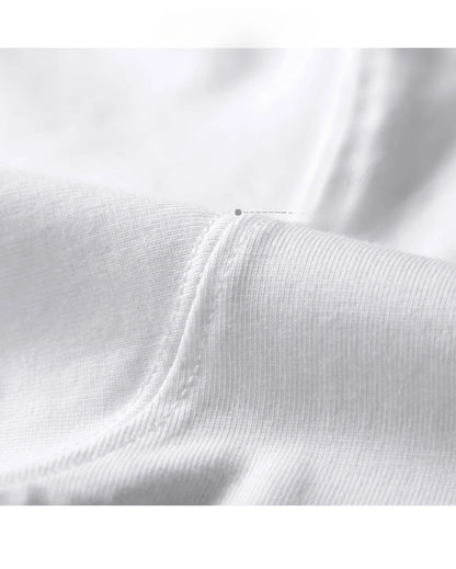Beige 300g Heavyweight Cotton T-shirt, Loose Summer Round Neck Basic Tee for Men & Women