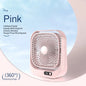 Mini Desktop Fan High Wind Power Rechargeable Plugin Circulation Intelligent Speed Control 360° Rotation Home Office Cooling