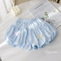 Little girl summer shorts Korean version small fresh solid color bow flower bud pants for women's treasure sweet versatile pants