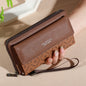 1pc Classic Men's Faux Leather Wallet, Double Layer with Snap Closure, Zippered Card Holder & Photo Compartment, Color blocking