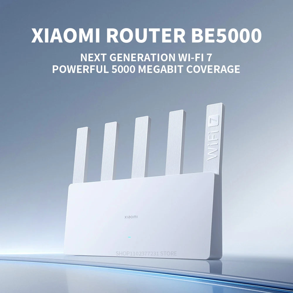 New XIAOMI Router BE5000 WiFi 7 5011Mbps 2.5GHz Network Port 512MB Memory Dual Broadband Access Network Security Protection  -CN