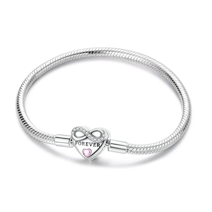 Original 925 Sterling Silver Bracelets 17-20CM Love Heart Flowers Butterfly Charms Beads Bracelet For Women Fashion Jewelry Gift