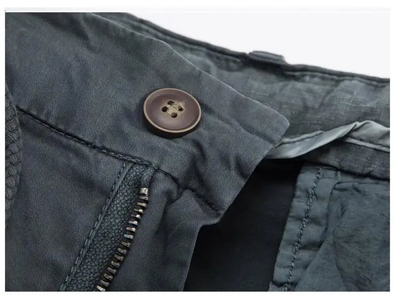 Men Summer Cargo Shorts Casual Tool Shorts High Quality Man Summer Military Multi Pocket Pants Loose Cargo Pants No belts 38