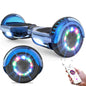 RCB KIDS Hoverboard Two Wheel Self Balancing Scooter 6.5" with Bluetooth Speaker LED Lights Ride On Toy Gift for Kids & Adults