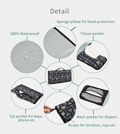 New 3 in 1 Waterproof Changing Pad Diaper Travel Multifunction Portable Baby Diaper Cover Mat Clean Hand Folding Diaper Bag