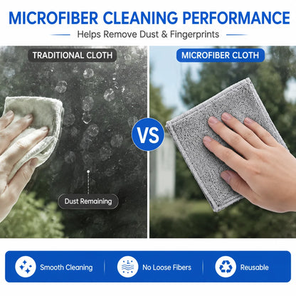 Soft Lint-Free Microfiber Cleaning Cloths, Reusable Cleaning Cloths for Car Interior Glass Kitchen Home - 5/10/20/50 Pcs