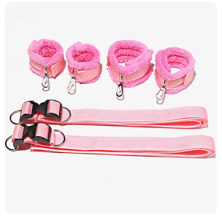 Couples Bed Handcuffs Sex Toys For Woman Bdsm Bondage Set Ankle Cuff Restraints Rope Strap Handcuffs Ankle Cuff Adult Game Goods