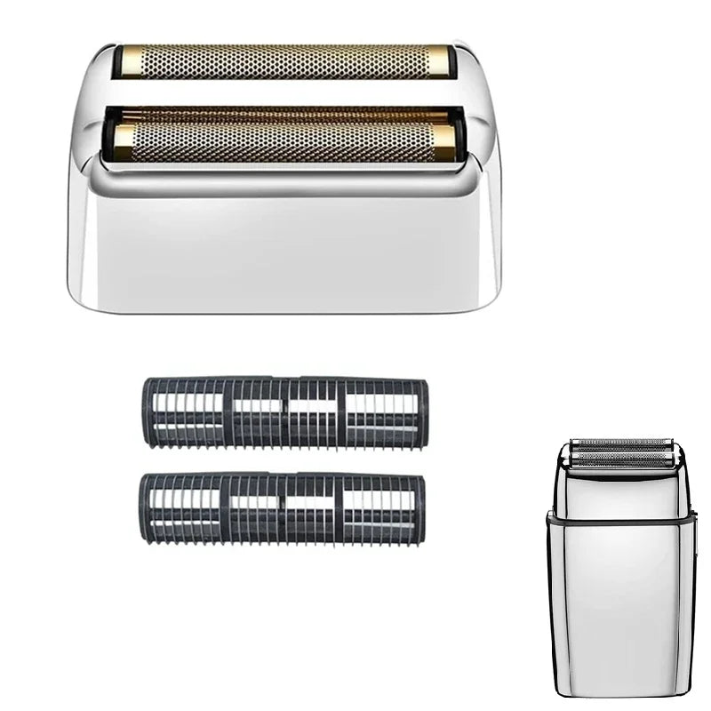 Replacement Head Foil and Cutters Blade Compatible with BaBylissPRO Double FXFS2 Metal Electric Shaver Razor, For BaByliss Razor